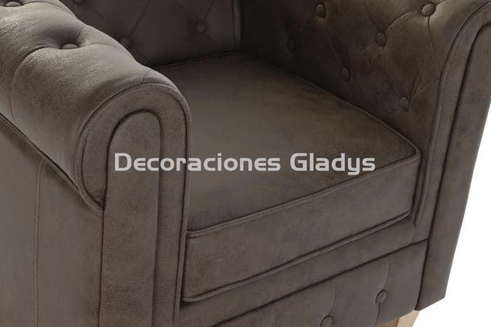 SILLON POLIESTER MADERA  MARRON - Imagen 2