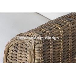 SILLON RATAN CON COJINES ALGOD N NATURAL - Imagen 2