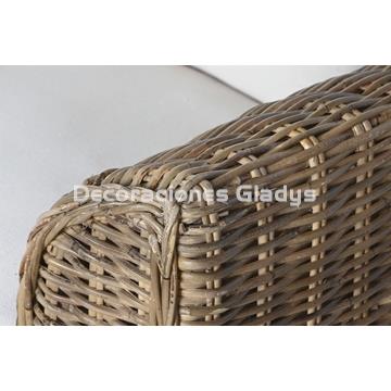 SILLON RATAN CON COJINES ALGOD N NATURAL - Imagen 2