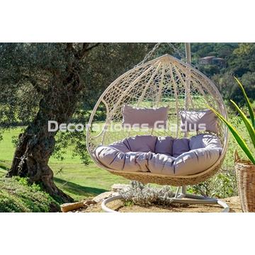 SILLON RATAN SINTETICO MAX, DOBLE - Imagen 2