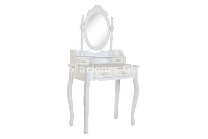 TOCADOR MDF ESPEJO  BLANCO - Imagen 1